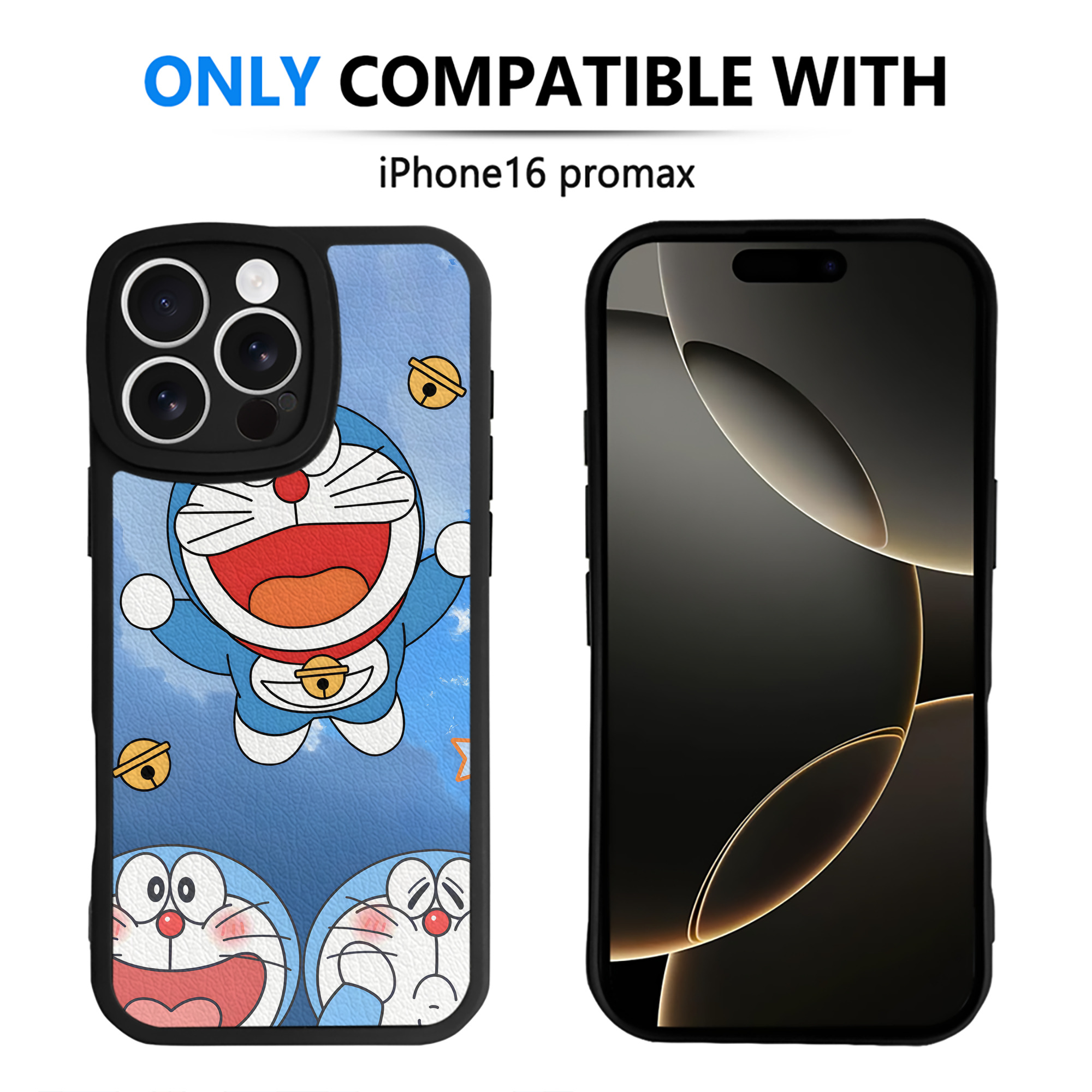 （画像用） ドラえもん Doraemon 【iPhone 16シリーズ対応】シリコンスマホケース（レザー調） 材質：シリコン
